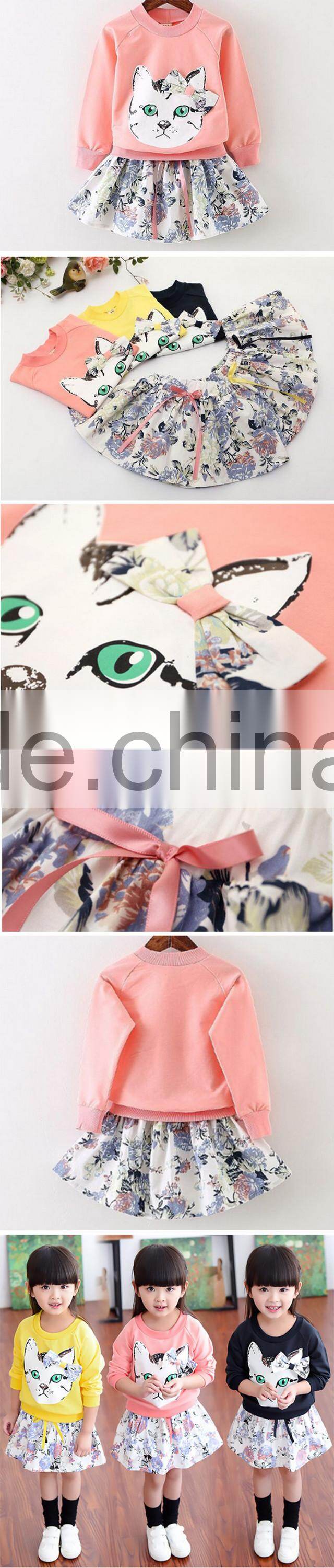 New Arrived Children Clothing 2016 girls dress Size Chart Korean Clothing for Girls