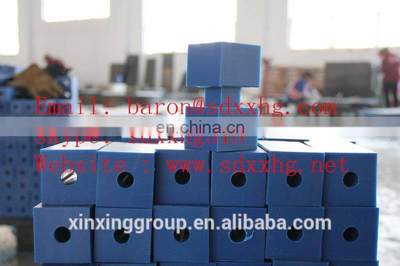 Excellent sliding performance CNC machine parts UPE sliding block, 100% Virgin Raw Material UHMW-PE Clear Plastic Nylon Block