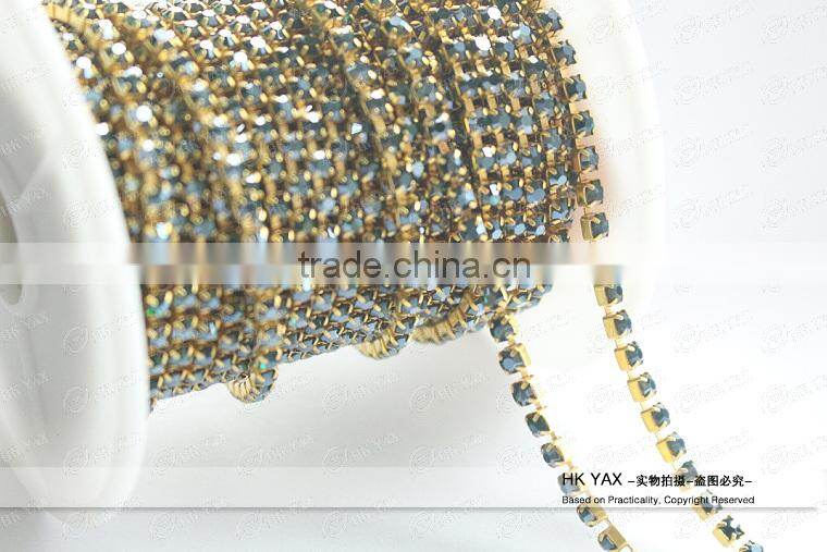 X0629 High quality crystal chain trimming;cheap crystal trimming wholesale;crystal rhinestone chain trimming