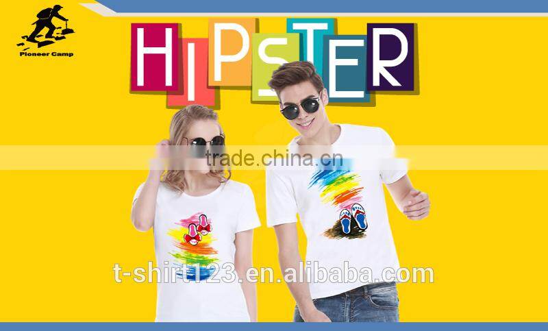 lover couples t shirt with customized printing in 100% carted cotton material