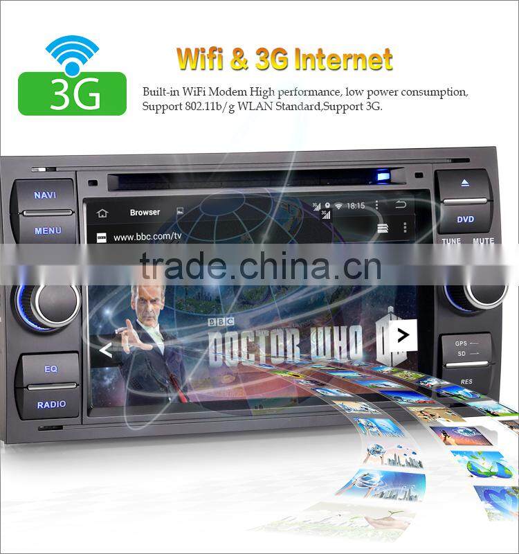 Erisin ES2301F 2 Din 7 Inch Touch Screen Car DVD Player for Connect 2006