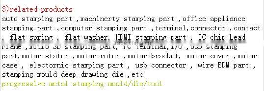 stamping punch tooling for stamping metal products