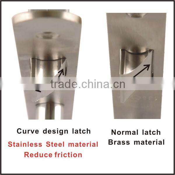 TRUST new structure type stainless steel turnable latch mortise lock