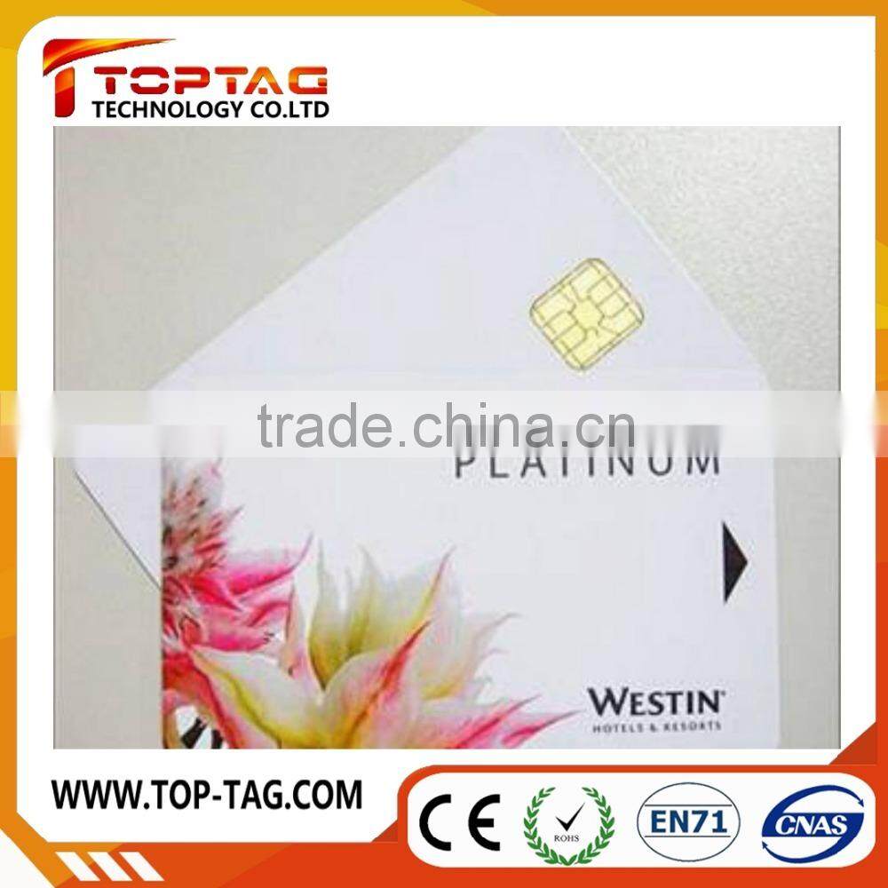 PVC plastic SLE4428 / SLE5528 1024Bytes contact ic card for bank card