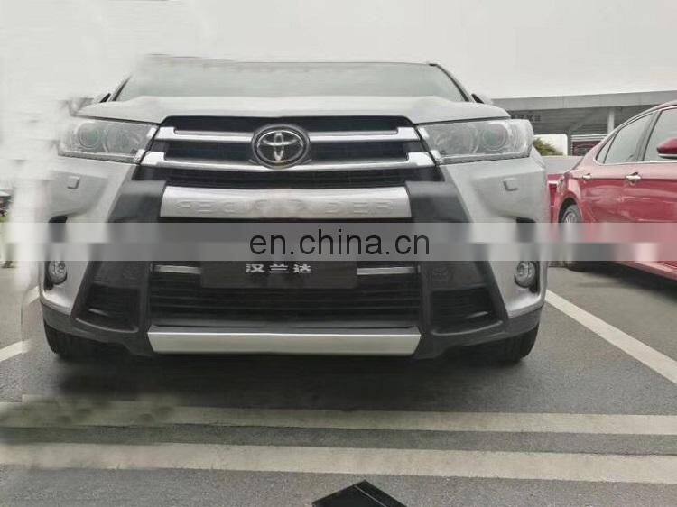 ABS material front/rear bumper guard for Toyota highlander 2018