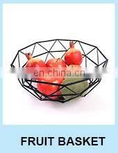 kitchen storage collapsible fruit bowl basket stand metal bamboo iron decorative vegetable fruit basket for gift