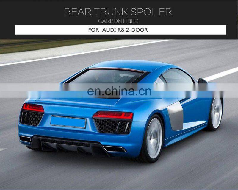 2018 GT Style Carbon Fiber R8 Spoiler Wing for Audi R8 V10 Coupe Gen 2