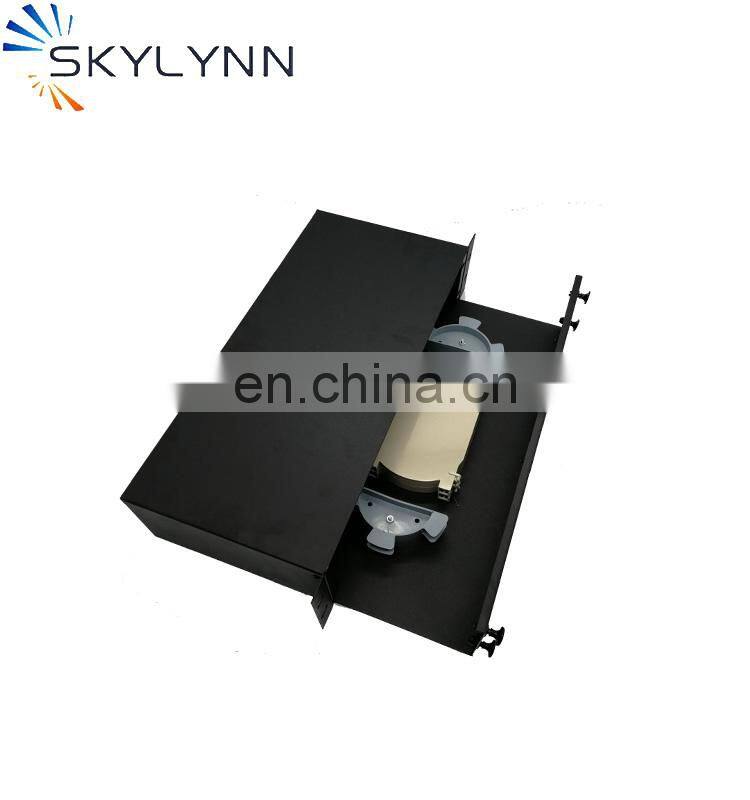 Steel materials lc sc fc st 2U 48 port fiber optic patch panel/diatribution frame