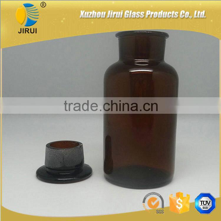500ml Good Quality Wide Mouth Amber Glass Reagent Bottle