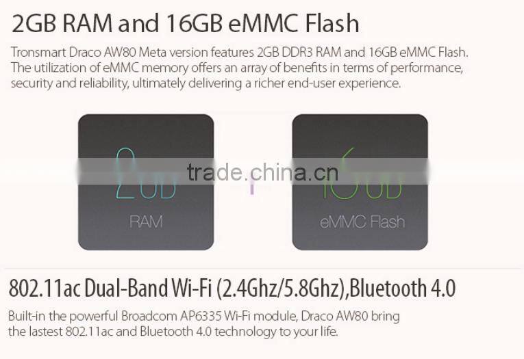 NEW PRODUCT! Tronsmart Draco AW80 Meta Allwinner A80 Octa Core Android 4.4 TV Box WITH BLUETOOTH 2G/16G