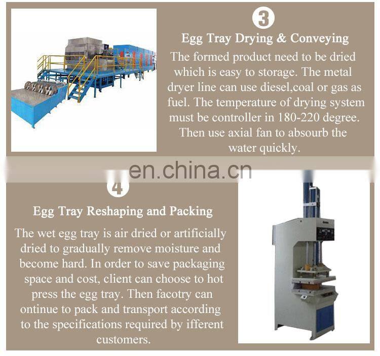 4000 pieces/h Egg tray pulp mold egg tray with lid production line support to customized
