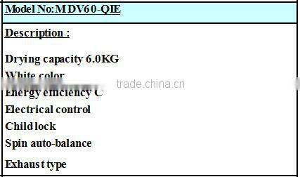 6 KG Clothes Dryer with CE/UL/ETL/GS