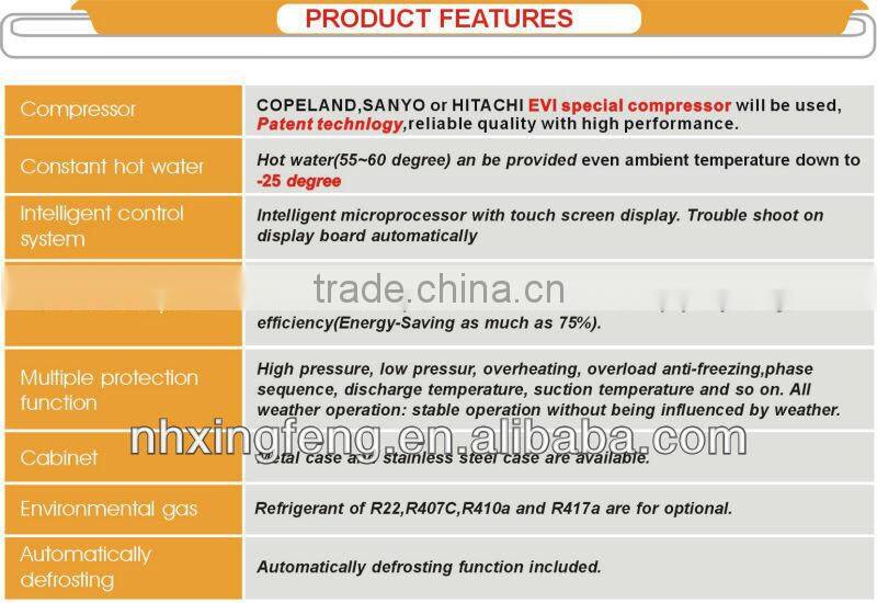 EVI Air to Water Heat Pump for Low Temp. -25degree,12kw