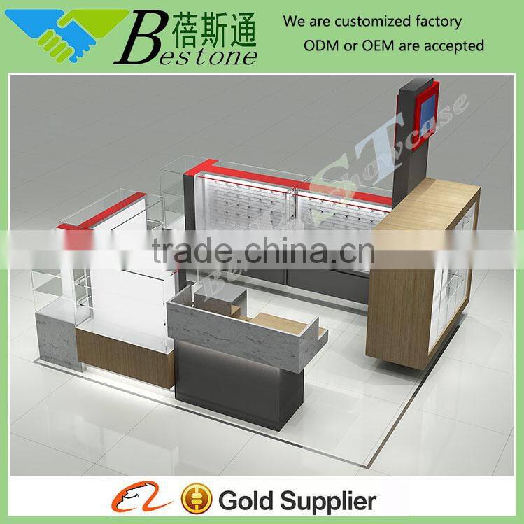 Fashion mobile kiosk design mall center cell phone accessories kiosk