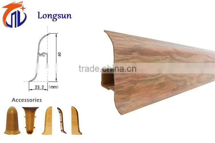 Plastic raised floor fittings plastic skirting board