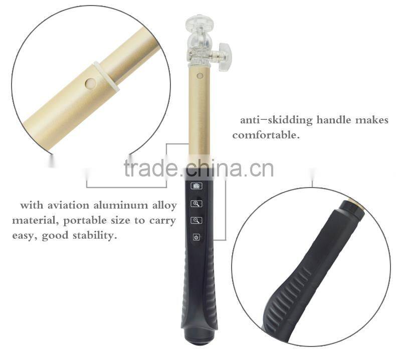 Factory supply cheapest wireless monopod mini wholesale bluetooth selfie stick for smartphone