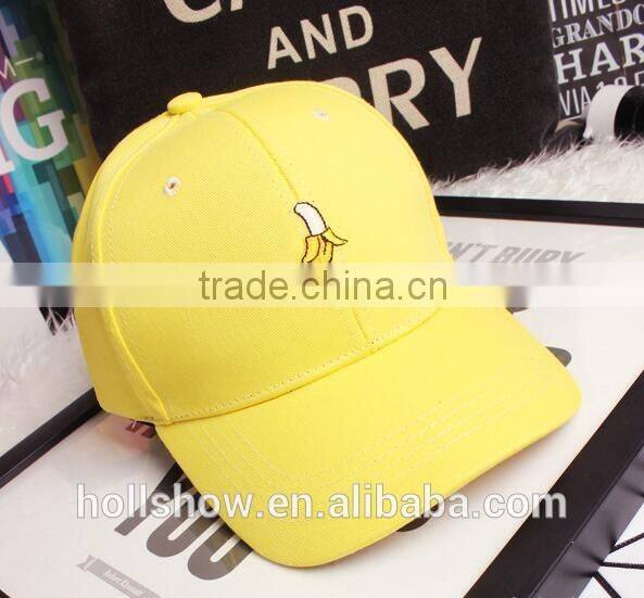 2016 Newest Fashion Simple Fresh Fruit Embroidery Men Women Curve Brim Plain Baseball Caps