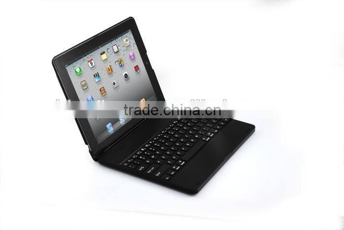 Clamshell wireless Bluetooth keyboard case for iPad234 with 4000mah battery,rechargable folio calmshell Bluetooth keyboard