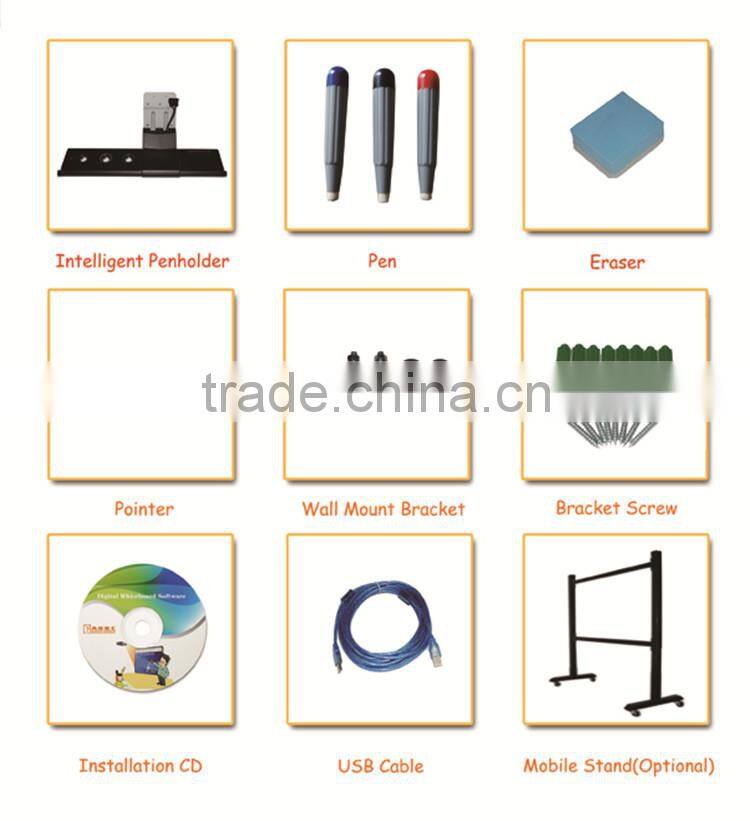 96" cheap infrared induction Interactive Whiteboard metal frame anti-jamming