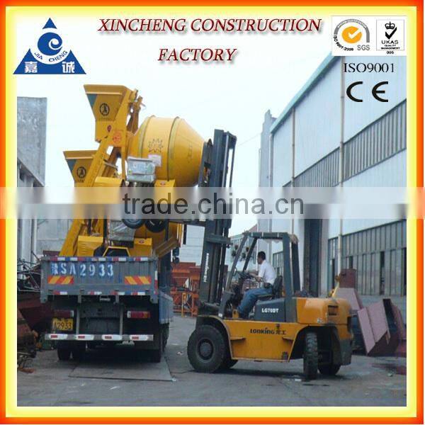 Self loading Concrete Machine!!JZM350 rolling drum concrete mixing machine