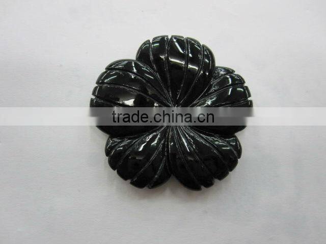 Mixed gemstone carved flower amethyst carved five-petal flower