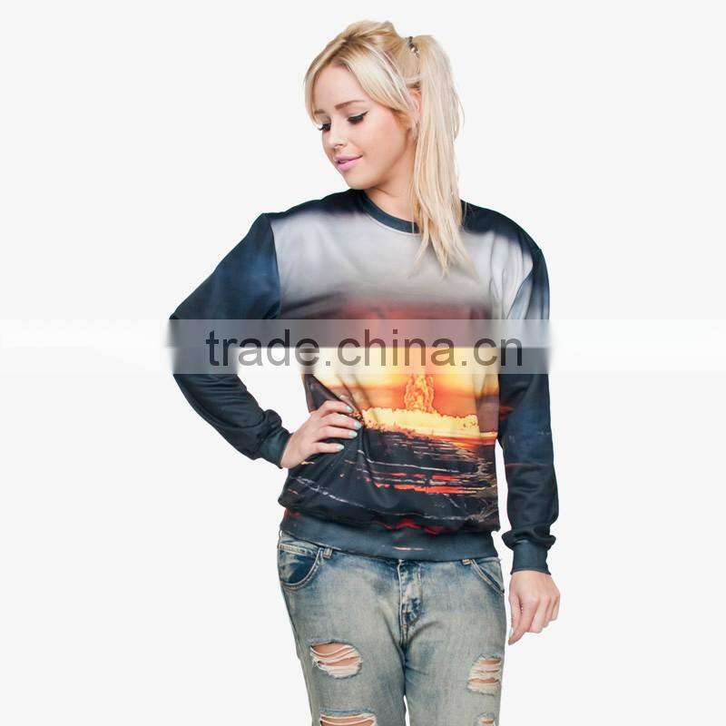 fashion natural high quality 3d digital print fullprint crewneck sweatshirt spring autumn unisex custom oversized pullover