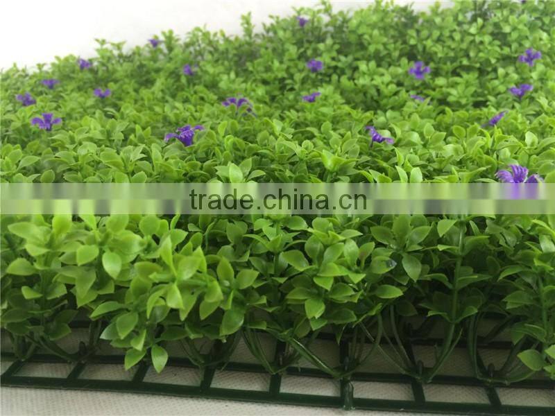real touch 40*60cm green artificial grass carpet with purple flowers