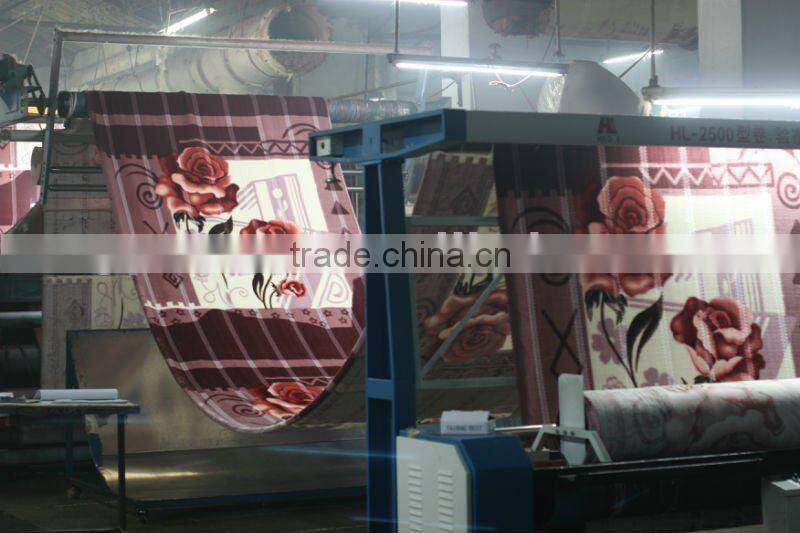 100% polyester raschel blanket set