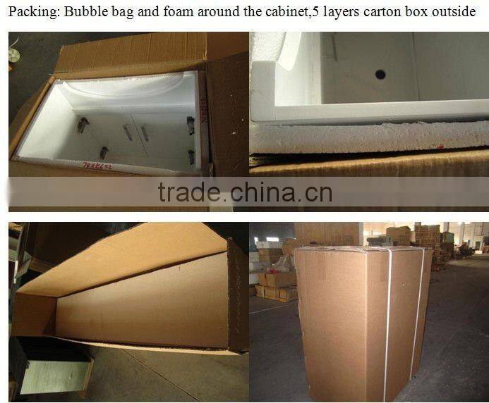 glass bathroom sink with two drawers