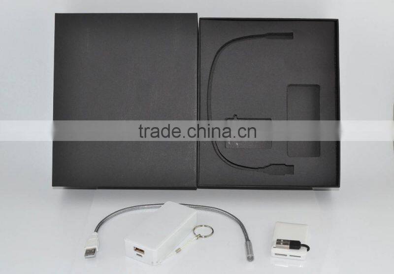 Mobile Charger Kits Computer Accessories Including 4000mah Power Bank USB HUB LED Light You Also Can Custom Your Design