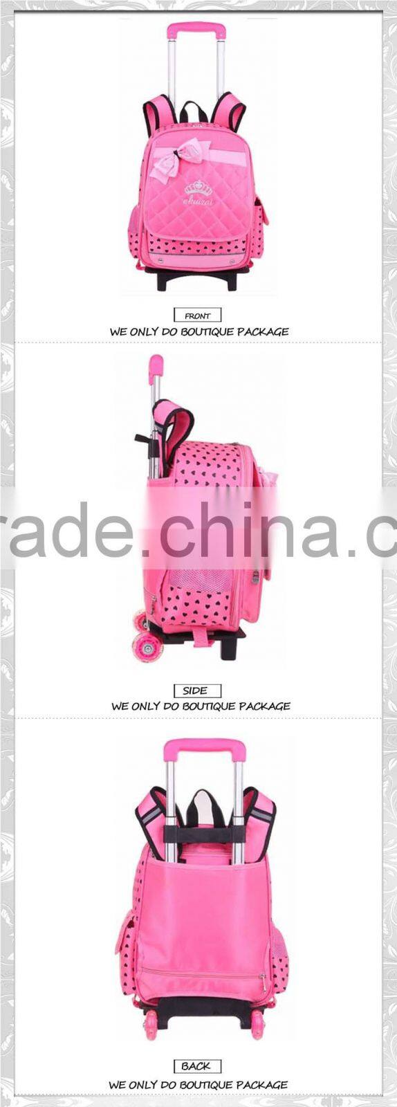 lovely girlcheap wheeled market kids trolley bag