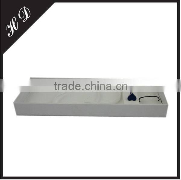 White Men's Tie Cufflink Set Gift Packgaing Box With dividers