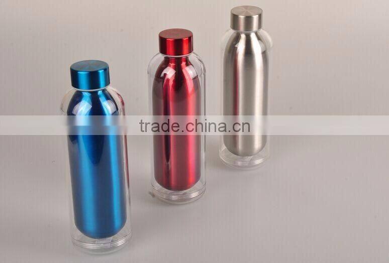 500ml unique stainless steel water bottle with metal lid Quality Assured