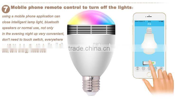 3w rgb led ,twinkler smart led light bulb bluetooth speaker with remote control , 7 led bulb with bluetooth speaker