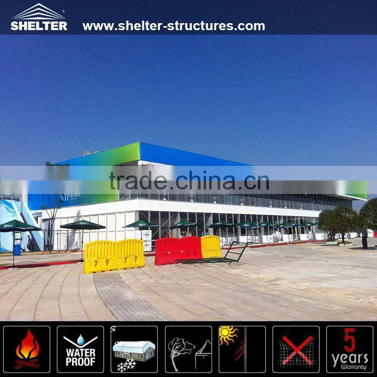 Aluminum frame structure double decker tent