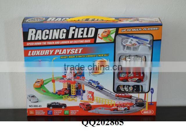 Plastic DIY parking lot play set toy