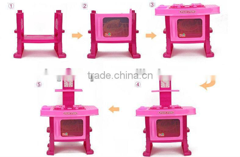 Pink color hot sell for kids barbecue utensils kitchen set for kids