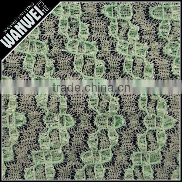 glass yarn green stretch organdy fabric in textile nylon bridal lace fabrics 3113