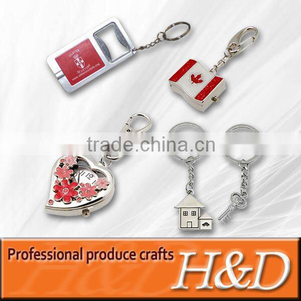 key chain ring dual ring aluminum metal keychain