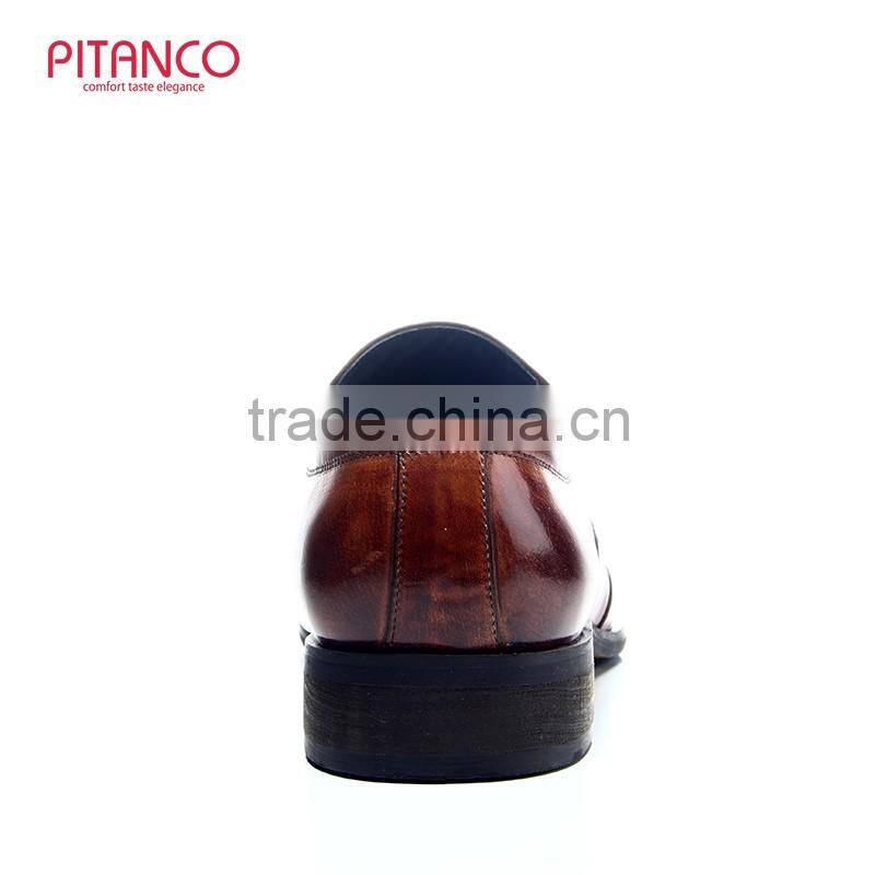 New style Brown Brnished leather mens formal shoes
