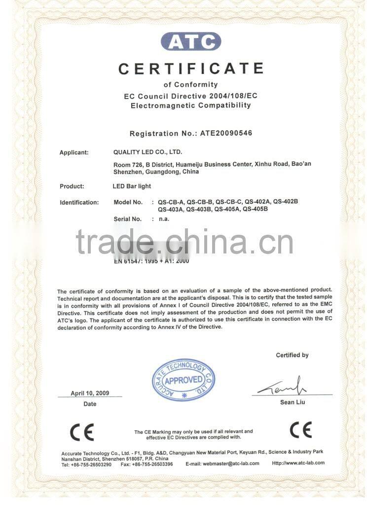 CE RoHS,UL led light bar cover