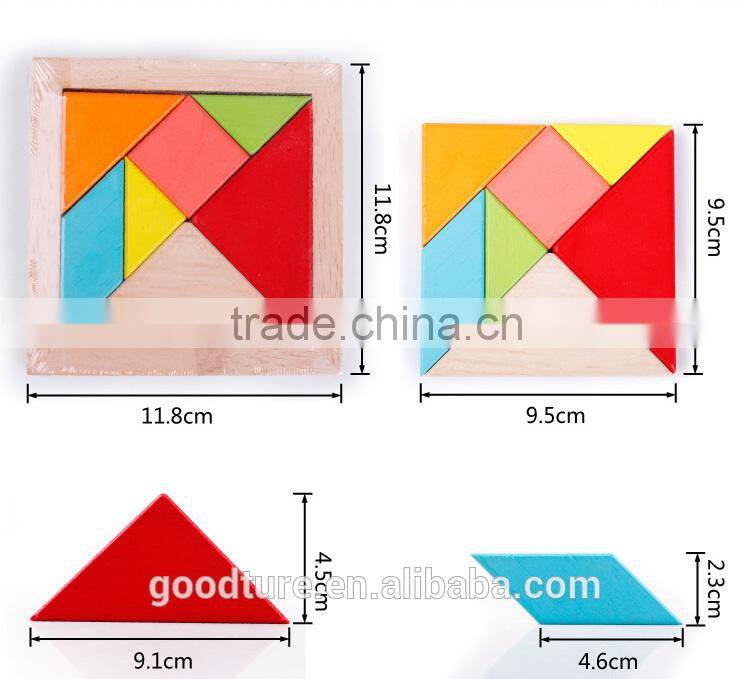2015 Hot Sale Wooden Tangram Jigsaw Puzzle