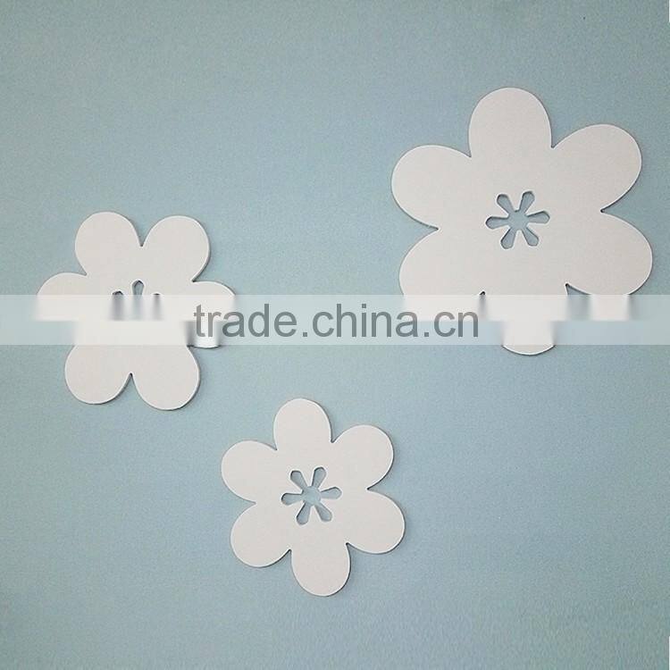 Flower DIY 3pcs Art wood delicate Wall Sticker Removable Decal Home Decor