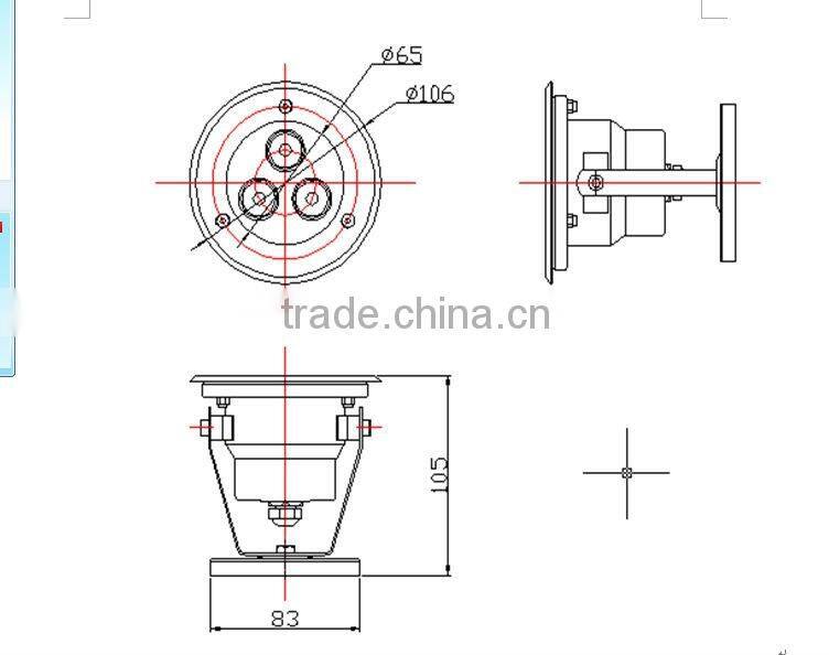 3x1W LED Underwater Lamp