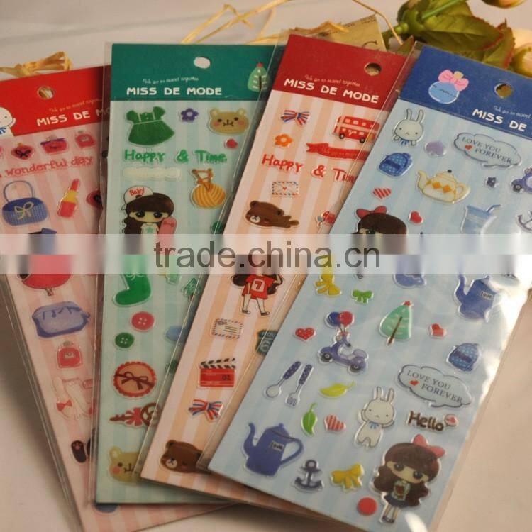 Eco-friendly Non-toxic home decoration epoxy sticker,China factory custom epoxy sticker