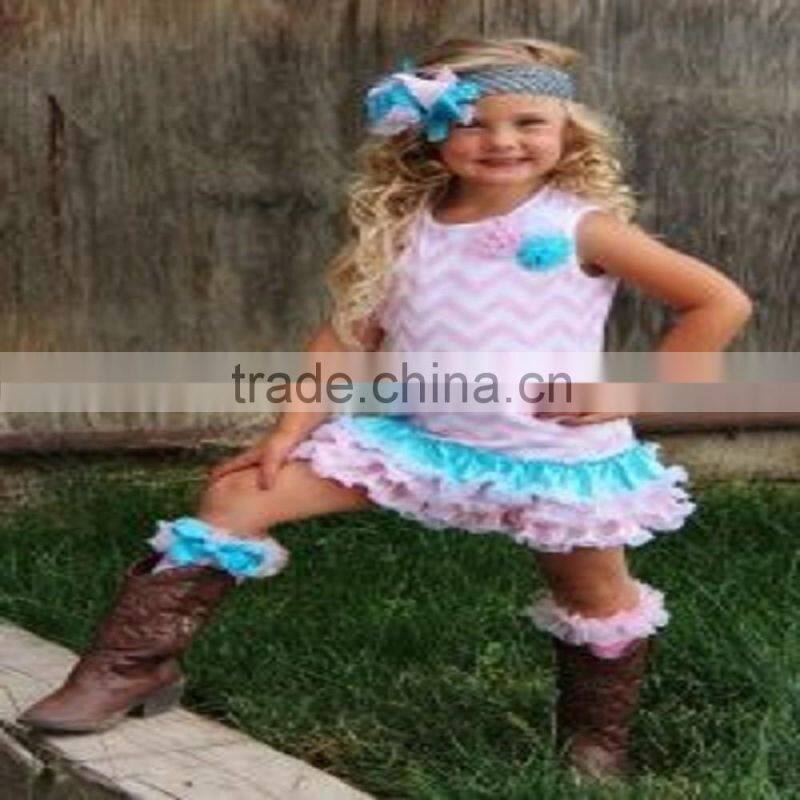 2016 hot sale fall winter floral print matching black leggings little girls boutique outfit