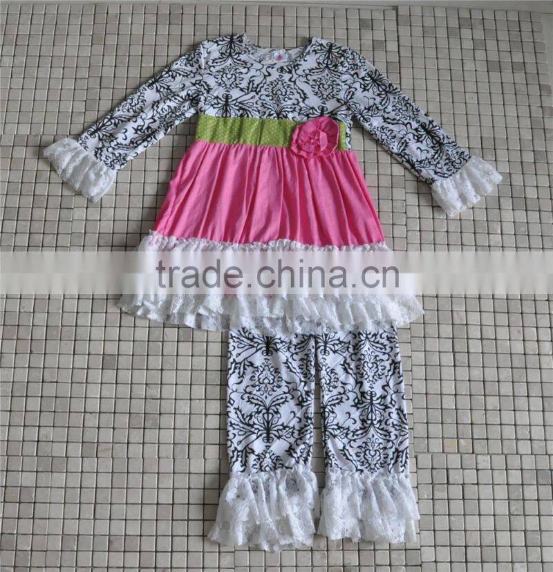 bulk wholesale boutique easter day rabbit embroidery ruffle outfits