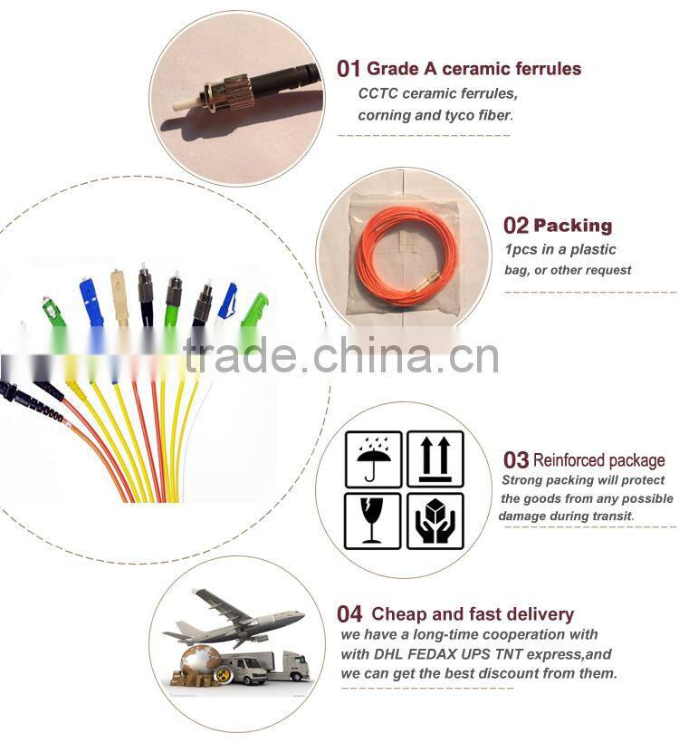 Made China SM 9/125um SX 3.0mm 5M patchcord SC