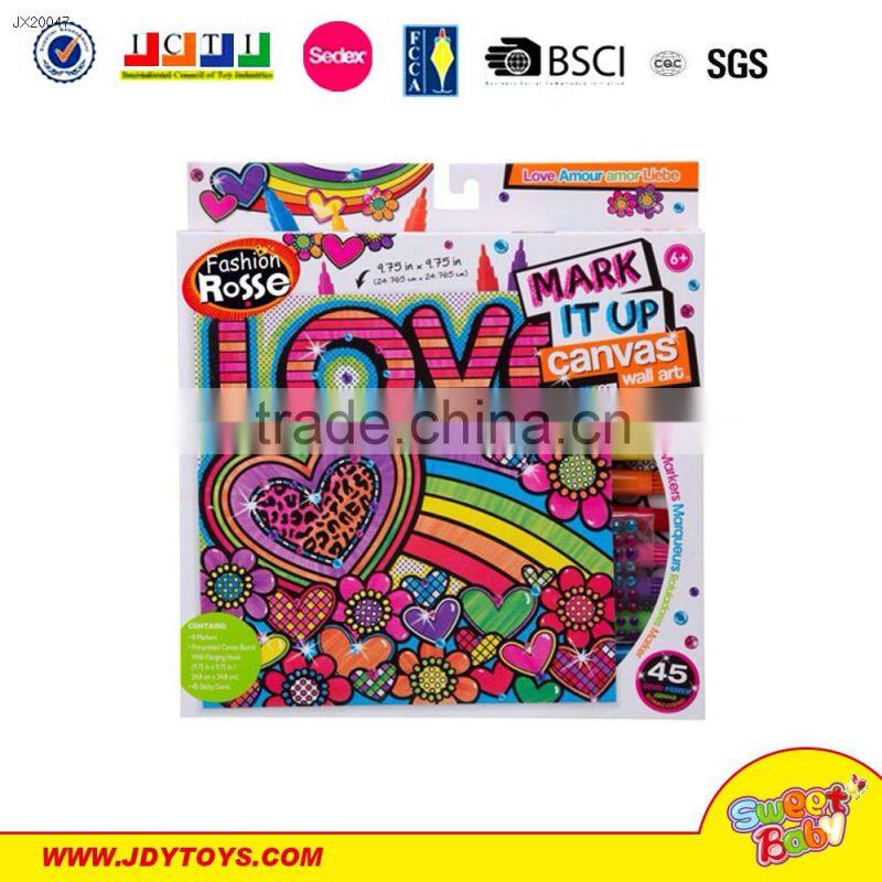 New Item 2016 DIY painting washable card DIY drawing painting toys for wholesale