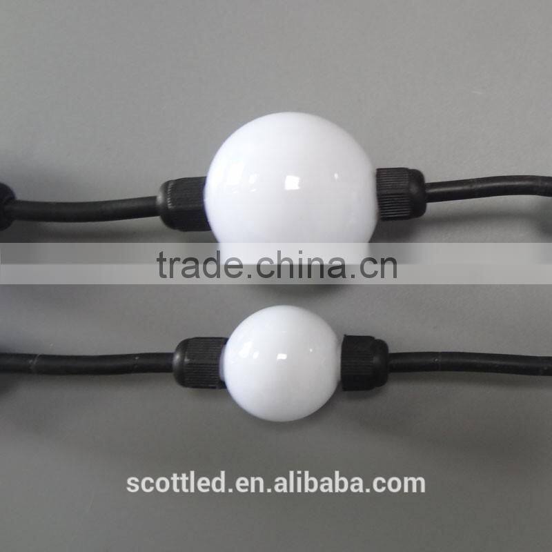 35/50mm milky white shell body 360 angle led ball light color changing led ball light